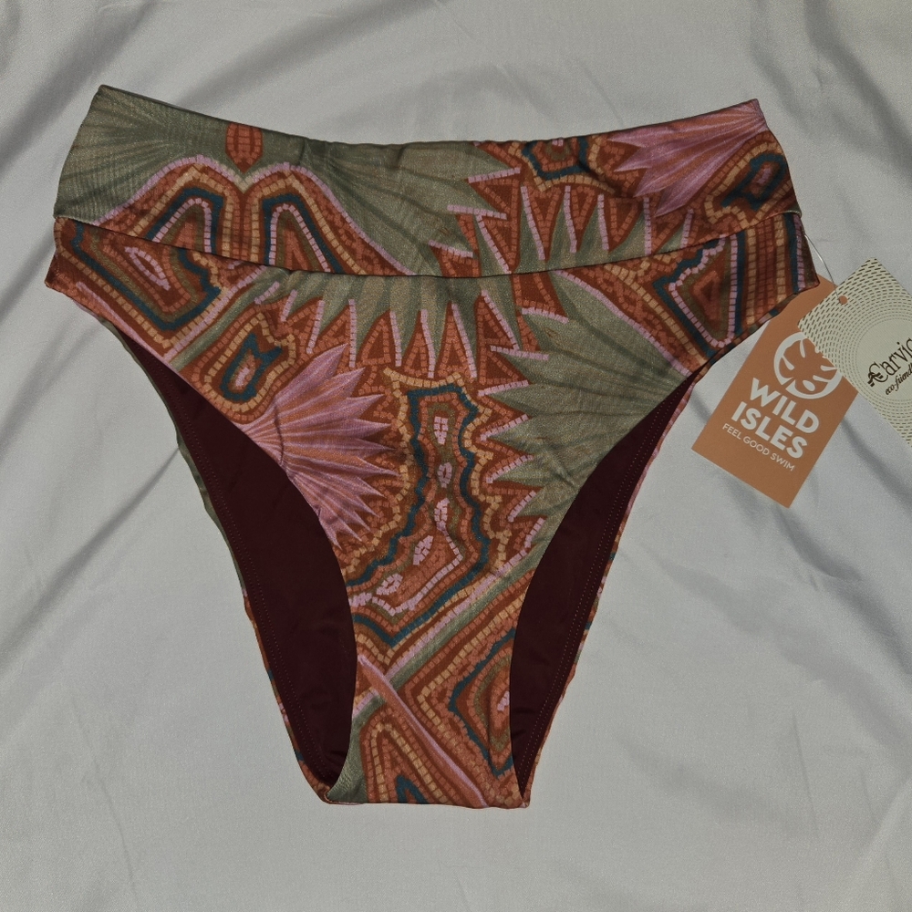 Wild Isles High Cut Cheeky Reversible Bikini Bottom